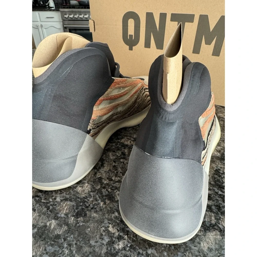Adidas Yeezy QNTM Flaora Orange Tan High Top Sneakers GW5314 Mens 14